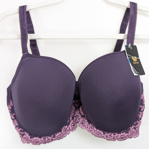 Wacoal Other - Wacoal Embrace Lace Floral Full Figure Underwire Bra Size 36DDD Purple 853191